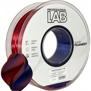 Filament Profesionální LAB 1kg 1,75mm PLA filament Silk Dual Color Červená Modrá