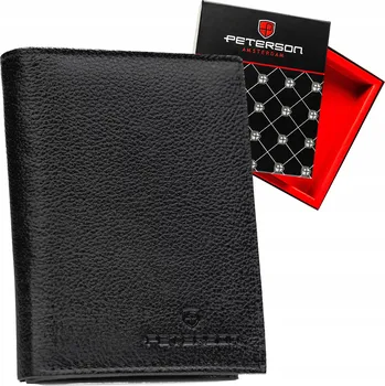 Peněženka Peterson pánská peněženka z pravé kůže černá - muž