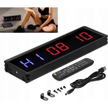 Hodiny ČASOVAČ DO POSILOVNY LED TRÉNINKOVÉ HODINY