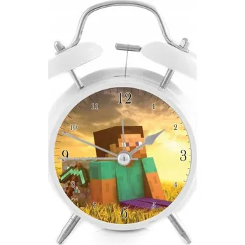 Budík Hlasitý budík s retro zvonky - Minecraft1