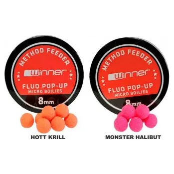 Boilies Meth.Feeder Fluo Pop-Up Micro Boil.8mm / 20g Monster Halibut
