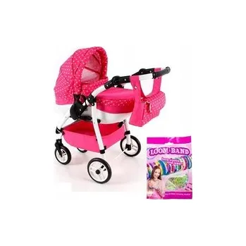 Kočárek pro panenku Kočárek pro panenky ADBOR LILY SPORT + Sada LOOM BAND Ls-09