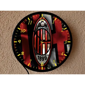Hodiny Hodiny noční lampa AC MILAN