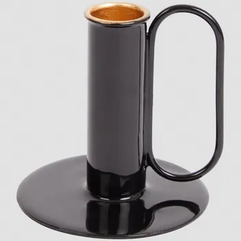 Svícen SVÍCEN NA 1 SVÍČKU ZLATÝ KOVOVÝ PRŮMĚR 8,5 cm VÝŠKA 9 cm