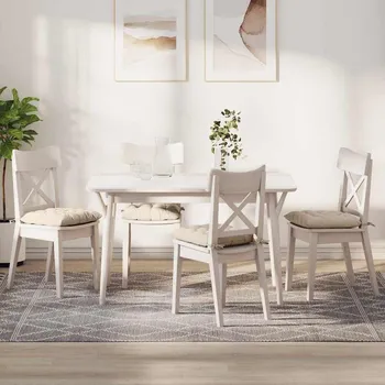 Podsedák Polštáře na sedadla 4 pcs Béžová 40 x 40 x 6 cm Mikrovlákno