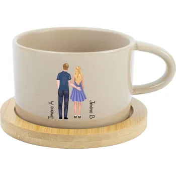 Personalizovaný hrnek Makronka - Pár zezadu