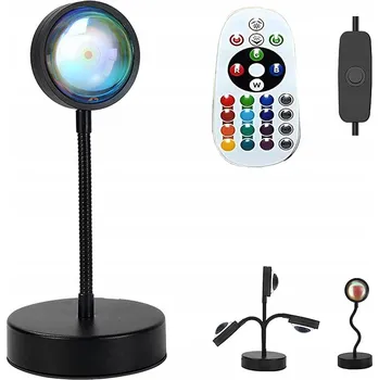 Lampička LED Lampa Sunset RGB Se západem slunce Dálkové ovládání Aplikace