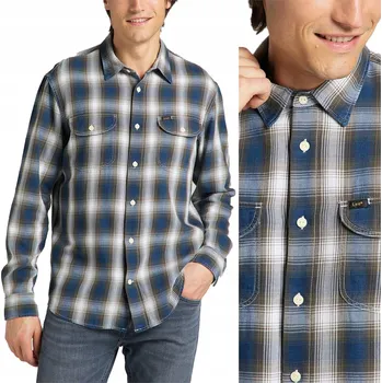 Pánská košile LEE WORKER PÁNSKÁ KOŠILE S DLOUHÝM RUKÁVEM, KOSTKOVANÁ, M