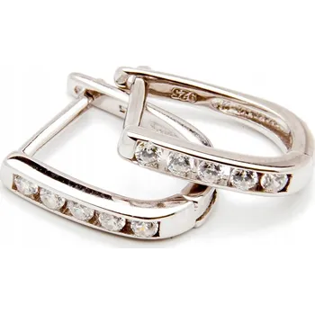 Náušnice Stříbrné náušnice 925 s bílými zirkony pro malou slečnu