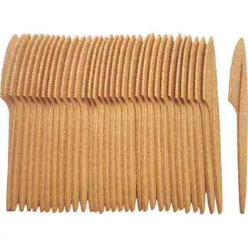 Jednorázové nádobí Ekologické Nože z WPC dřevěných vláken 17 cm - 100 ks