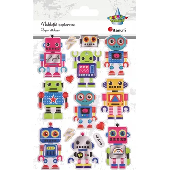 samolepka Samolepky konvexní roboty mix 14ks