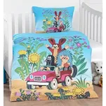 Matějovský povlečení bavlna do postýlky Krtek v autě 100x135, 40x60 cm