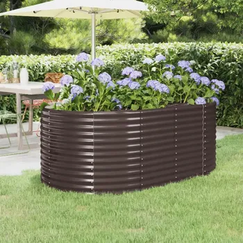 Úložný box Vidaxl Zahradní úložný box ocel práškově lakovaná 175 x 100 x 68 cm hnědá