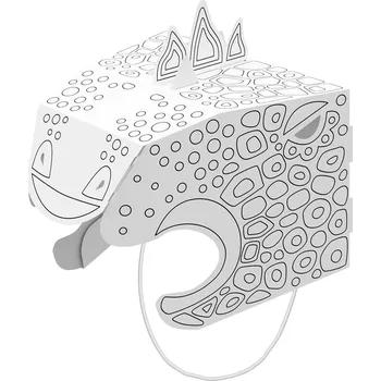 Obraz 3D omalovánka Monumi Maska stegosaura 33,5 x 27,5 cm