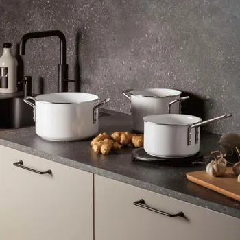 Hrnec EVA TRIO White Line 3,8 l - hliníkový hrnec