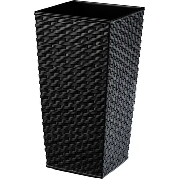 Květináč Černý plast Květináč Kadax 38,5 cm x 38,5 x 75 cm