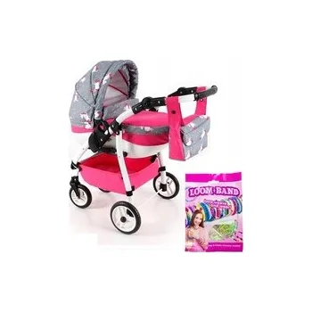 Kočárek pro panenku Kočárek pro panenky ADBOR LILY SPORT + Sada gumiček LOOM BAND Ls-24