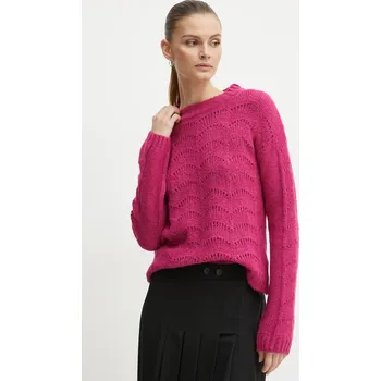 Dámský svetr Svetr z vlněné směsi Morgan MDAMON růžová 43X, vel. M