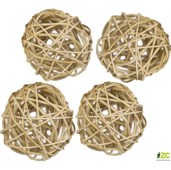 Dekorace - Lata Ball 4 cm - přírodní 50 ks