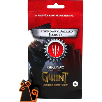 Desková hra Xzone Karetní hra Gwint - Ballads Legendary Foil Cards - Příšery (10 karet) CZ