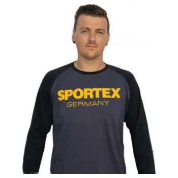 Pánské tričko Tričko s dlouhým rukávem a logem - černé vel.M