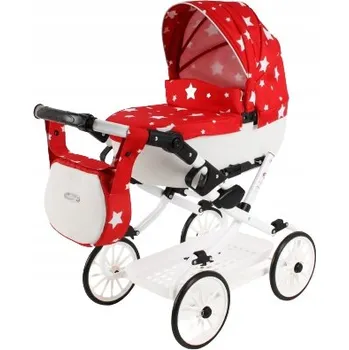 Kočárek pro panenku Hluboký skládací kočárek pro panenky Adbor Viki, gondola, taška, košík, barva Vi-06