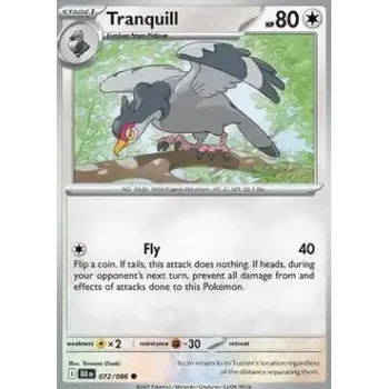 Karetní hra Pokémon BLK 072/086 Tranquil - Black Bolt Stav: Near Mint, Verze: POKÉBALL REVERSE HOLO