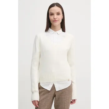 Dámský svetr Svetr z vlněné směsi Calvin Klein Jeans dámský, bílá barva, J20J224801 01X, vel. XS