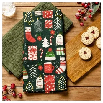 Utěrka Sada vánočních kuchyňských utěrek | SENTE | bavlna| 2*45x65 cm | 832951 Homla