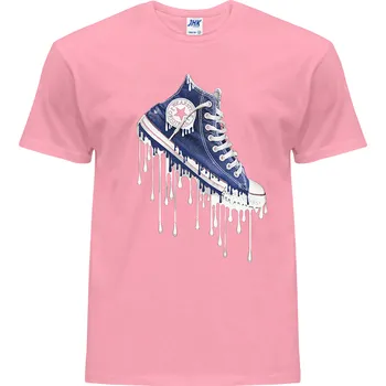 Pánské tričko panske_levne_tricko_potisk_modra_teniska Barva: Pink neo - pastelově růžová, velikost: S