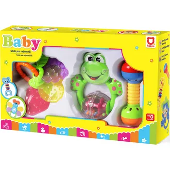Hračka pro kojence Rappa Sada chrastítek a kousátek - 3 ks