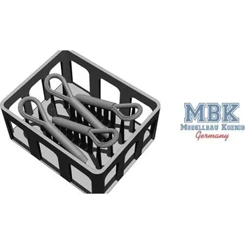 Plastikový model BSK Model 1/35 King Tiger Towing Cable Set (Holder w/clean rod)