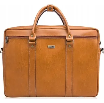 Solier taška na notebook pravá kůže, bez vzoru