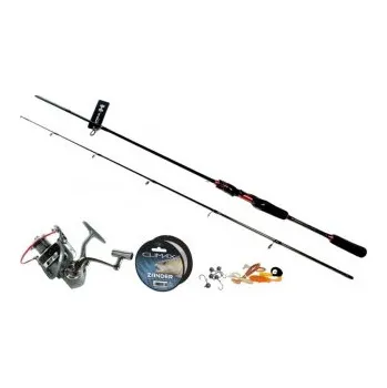 Rybářský prut Přívlačový candátový set 1+11 (prut 1,65m + 5ks relax+jigy+nav)