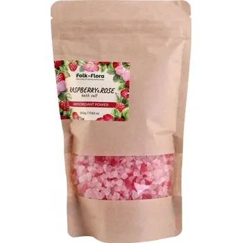 Koupelová kosmetika Folk&Flora do koupele sůl Šípková růže a malin 500 g