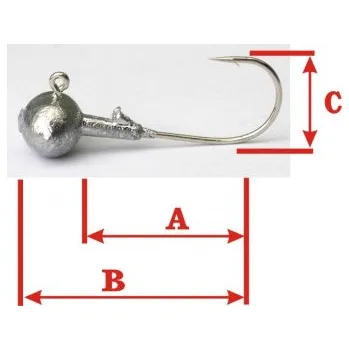 Rybářský háček Rybářské jigy VMC Koule s krčkem 4,0g / vel.h.1/0