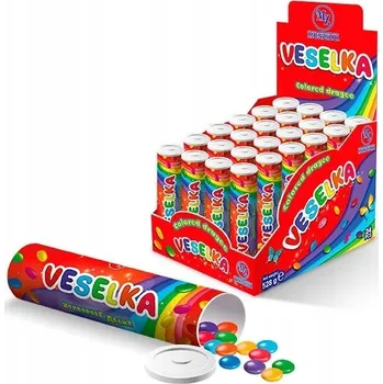 Bonbon Veselka bonbóny dražé lentilky 22g 24ks