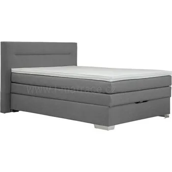 Postel BLANÁŘ Americká postel boxspring Doria, s úložným prostorem, 160x200 cm, šedá