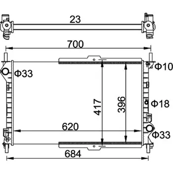 Chladič motoru Chladič, chlazení motoru HART 611 944