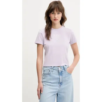 Pánská móda Bavlněné tričko Guess Originals W5GI56.J1314 fialová 04X, vel. M