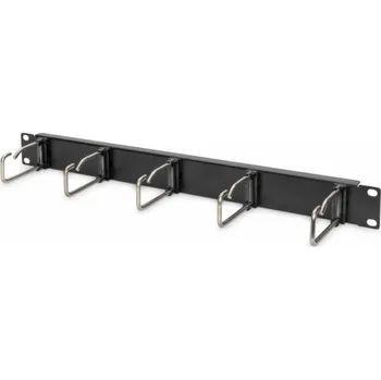 Racková skříň Digitus Kabelrangierpanel mit Stahlbügeln für 483 mm (19)-Schränke (schwarz, 1 HE)
