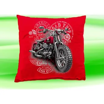Dekorativní polštářek Polštářek s motorkou červený (polštář 35x35 cm s motorkou)