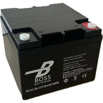 Autobaterie baterie BOSS Deep Cycle GEL 12V 26Ah 166x175x126/126 M5 1200 cyklů
