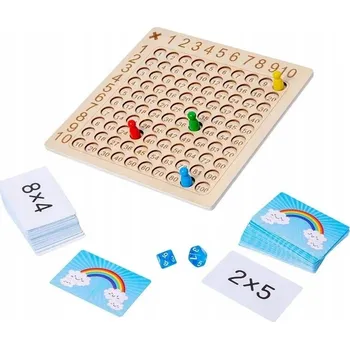 Dřevěná hračka Montessori Násobilka - Dřevěná Hračka pro Výuku a Vzdělávání Dětí