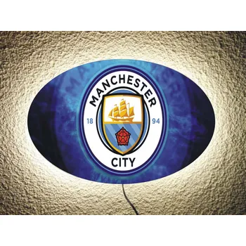 Dětské svítidlo Nástěnná lampička MANCHESTER CITY s dálkovým ovládáním (volitelně)