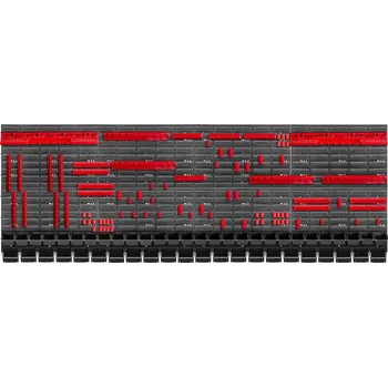Obraz Nástrojová deska Kadax K7672 232 x 78 cm červeno-černá