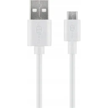 Datový kabel Goobay USB A - Micro-USB B kabel 1m Bílý