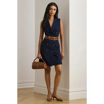 Dámské šaty Bavlněné šaty Lauren Ralph Lauren 200979828 námořnická modř 59X, vel. 34