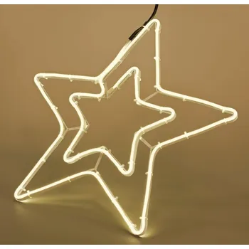 Vánoční dekorace Vánoční světelná hvězda PROFI, teplá bílá, 50cm