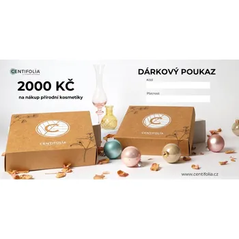 Vánoční dárkový poukaz v hodnotě 2 000 Kč Typ poukazu: Tištěný poukaz s obálkou